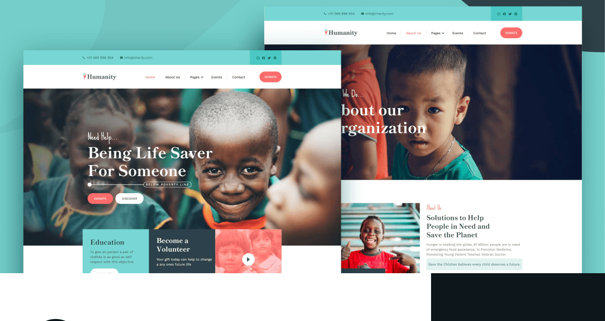 Humanity Charity project screenshot